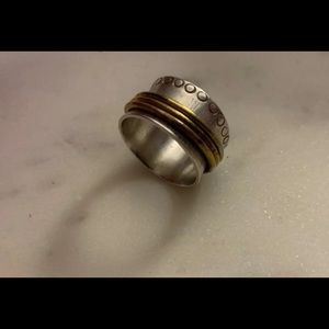 Spinner Ring Sterling Silver Sz 8